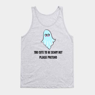 Too Cute to be Scary Halloween Ghost Tank Top